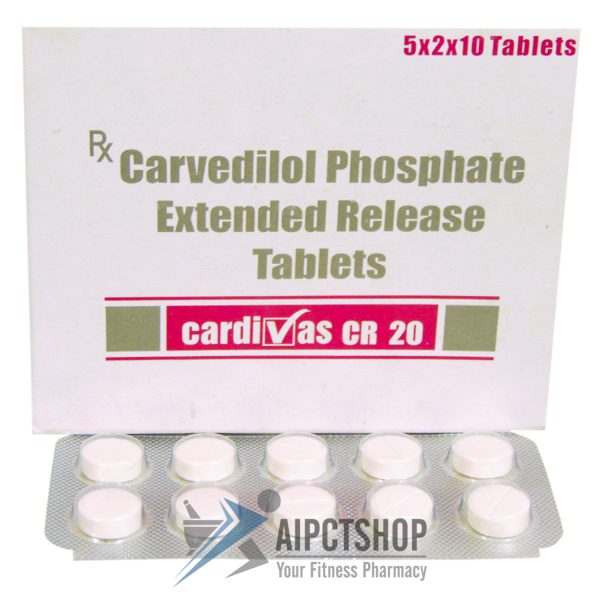 Cardivas CR (Carvedilol CR)20mg - 100 tablet