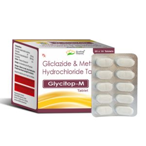 Gliclazide 80mg + Metformin 500mg (Glycitop M) - 10 Tablets