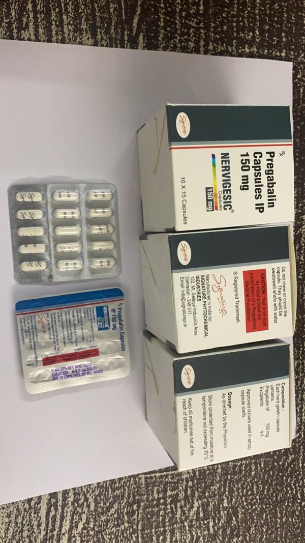 Nervigisic 150 mg 15 caps  Pregabalin
